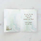 （犬）スタッフォードブルテリアペット悔やみや弔慰レインボー カード (内部)