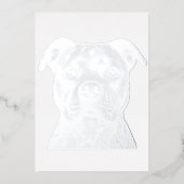 （犬）スタッフォードブルテリアホイルノテカード 箔シーズンカード (正面)