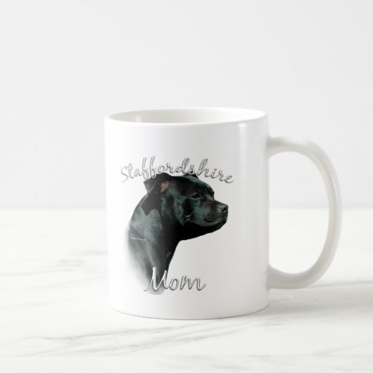 (犬)スタッフォードブルテリアママ2 コーヒーマグカップ (右)