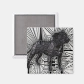 (犬)スタッフォードブルテリアモザイク磁石 マグネット (正面/裏面)