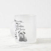 (犬)スタッフォードブルテリアーのかわいい犬種のスローガン フロストグラスマグカップ (正面左)