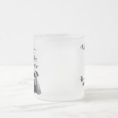 (犬)スタッフォードブルテリアーのかわいい犬種のスローガン フロストグラスマグカップ (中央)