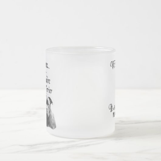 (犬)スタッフォードブルテリアーのかわいい犬種のスローガン フロストグラスマグカップ (中央)