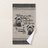 （犬）スタッフォードブルテリアー バスタオルセット (ハンドタオル)