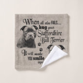 （犬）スタッフォードブルテリアー バスタオルセット (ウォッシュタオル)