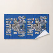 （犬）スタッフォードブルテリア写真ロゴ バスタオルセット (ハンドタオル)