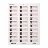 （犬）スタッフォードブルテリア差出人住所ラベル ラベル (フルシート)