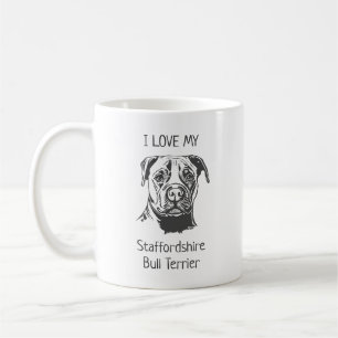 (犬)スタッフォードブルテリア コーヒーマグカップ