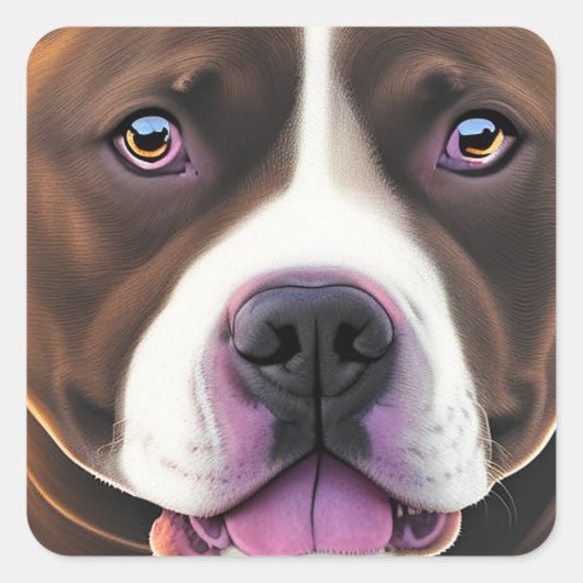 （犬）スタッフォードブルテリア スクエアシール (正面)