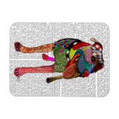 （犬）スタッフォードブルテリア – パッチワーク マグネット (横)