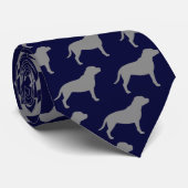 （犬）スタッフォードブルテリア | Staffieシルエット ネクタイ (ロール)