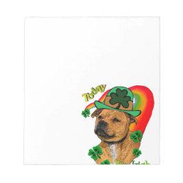 (犬)スタッフォードブルテリアSt patricks ノートパッド