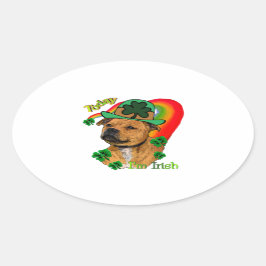(犬)スタッフォードブルテリアSt patricks 楕円形シール