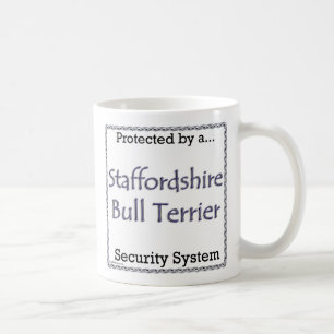 (犬)スタッフォードブル・テリアのセキュリティシステム コーヒーマグカップ