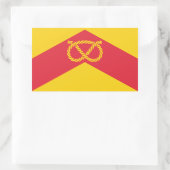 (犬)スタッフォード旗 長方形シール (バッグ)