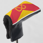 (犬)スタッフォード県旗 ゴルフヘッドカバー (3/4 正面)