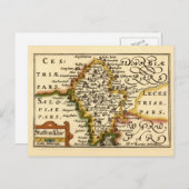 (犬)スタッフォード県旧古美術館地図 ポストカード (正面/裏面)