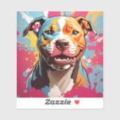 （犬）スタッフォード誕生日おもしろい シール (シート)