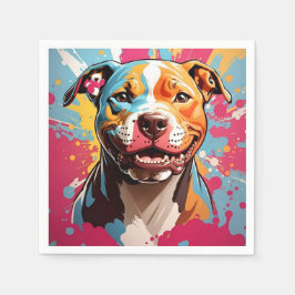 （犬）スタッフォード誕生日おもしろい スタンダードカクテルナプキン