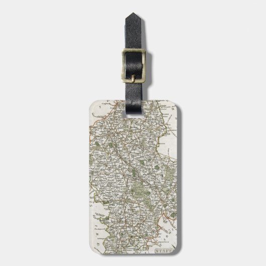 (犬)スタッフォード1793年の地図 ラゲッジタグ (正面縦)