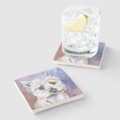 犬 ストーンコースター (横)