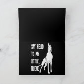 犬 | タイダイ 犬 ヒッピーのような グレートデーンの子犬 プレゼント サンキューカード (内部)