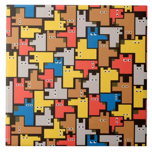 犬 タイル (正面)