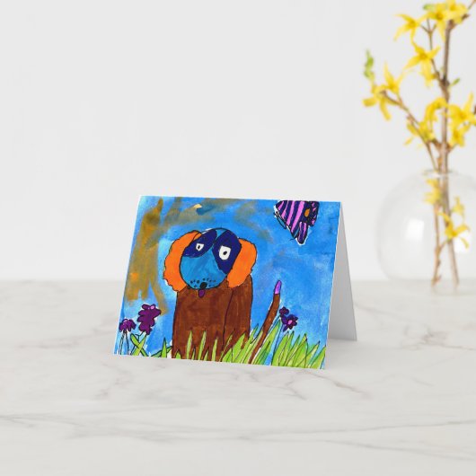 犬 • ティムAlbeは、8つを-カード老化させます カード (黄色い花)