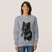 犬、ドリームキャッチャー、アミュレット、タリスマン。 スウェットシャツ (正面フル)