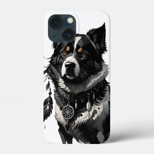 犬、ドリームキャッチャー、アミュレット、タリスマン。 Case-Mate iPhoneケース (裏面)