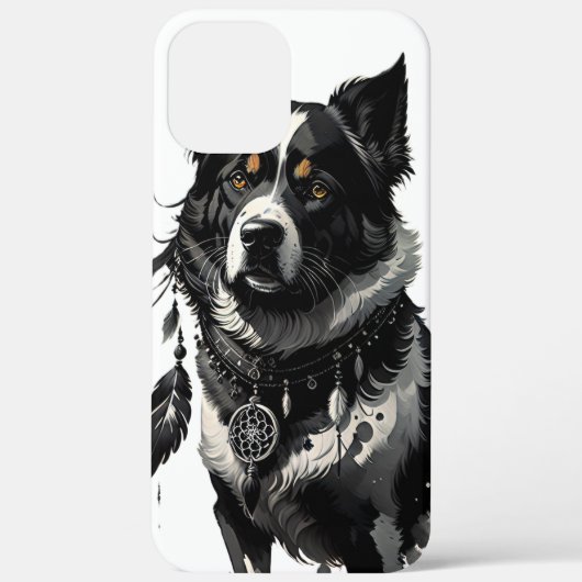 犬、ドリームキャッチャー、アミュレット、タリスマン。 Case-Mate iPhoneケース (裏面)
