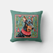 (犬)ドーベルマン・ピンシェルかわいいソファー クッション (正面)