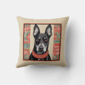 （犬）ドーベルマン・ピンシェルかわいいソファー クッション (裏面)