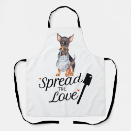 （犬）ドーベルマン・ピンシェルが愛を広める エプロン