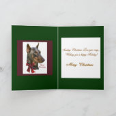 （犬）ドーベルマン・ピンシェルのクリスマス シーズンカード (内部)