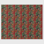 （犬）ドーベルマン・ピンシェルのクリスマス ラッピングペーパー (フラット)