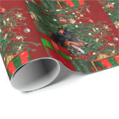（犬）ドーベルマン・ピンシェルのクリスマス ラッピングペーパー (ロールコーナー)