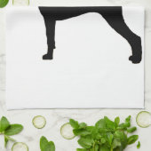 （犬）ドーベルマン・ピンシェルのサイロblack.png キッチンタオル (折り畳み)