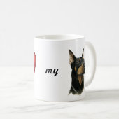 （犬）ドーベルマン・ピンシェルのマグ犬 コーヒーマグカップ (正面右)