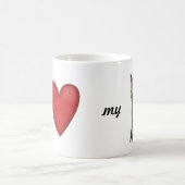 （犬）ドーベルマン・ピンシェルのマグ犬 コーヒーマグカップ (中央)