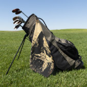 （犬）ドーベルマン・ピンシェルのヴィンテージの古い写真 ゴルフタオル (グリーン)