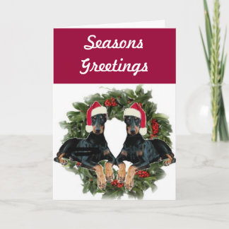 （犬）ドーベルマン・ピンシェルの休日カード シーズンカード