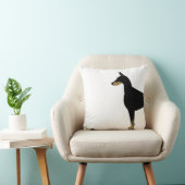 （犬）ドーベルマン・ピンシェルの基本的な犬種イラストレーション クッション (椅子)