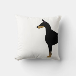 （犬）ドーベルマン・ピンシェルの基本的な犬種イラストレーション クッション
