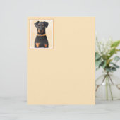 （犬）ドーベルマン・ピンシェルの絵画オリジナル (スタンド正面)