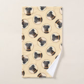 （犬）ドーベルマン・ピンシェルの絵画オリジナル バスタオルセット (ハンドタオル)