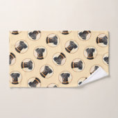 （犬）ドーベルマン・ピンシェルの絵画オリジナル バスタオルセット (ハンドタオル)