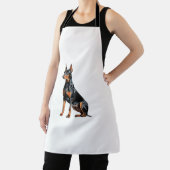 （犬）ドーベルマン・ピンシェルの色鉛筆スケッチ。エッセン エプロン (インサイチュ)