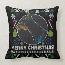 （犬）ドーベルマン・ピンシェルの醜いクリスマスセーター犬
