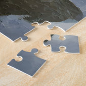 (犬)ドーベルマン・ピンシェルは雪のクリスマスを許す ジグソーパズル (側面)